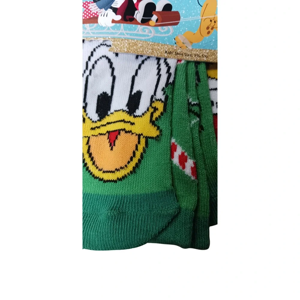 Disney Mickey Donald Duck and Pluto Matching Family Pack Holiday Sock Set 3 Pair